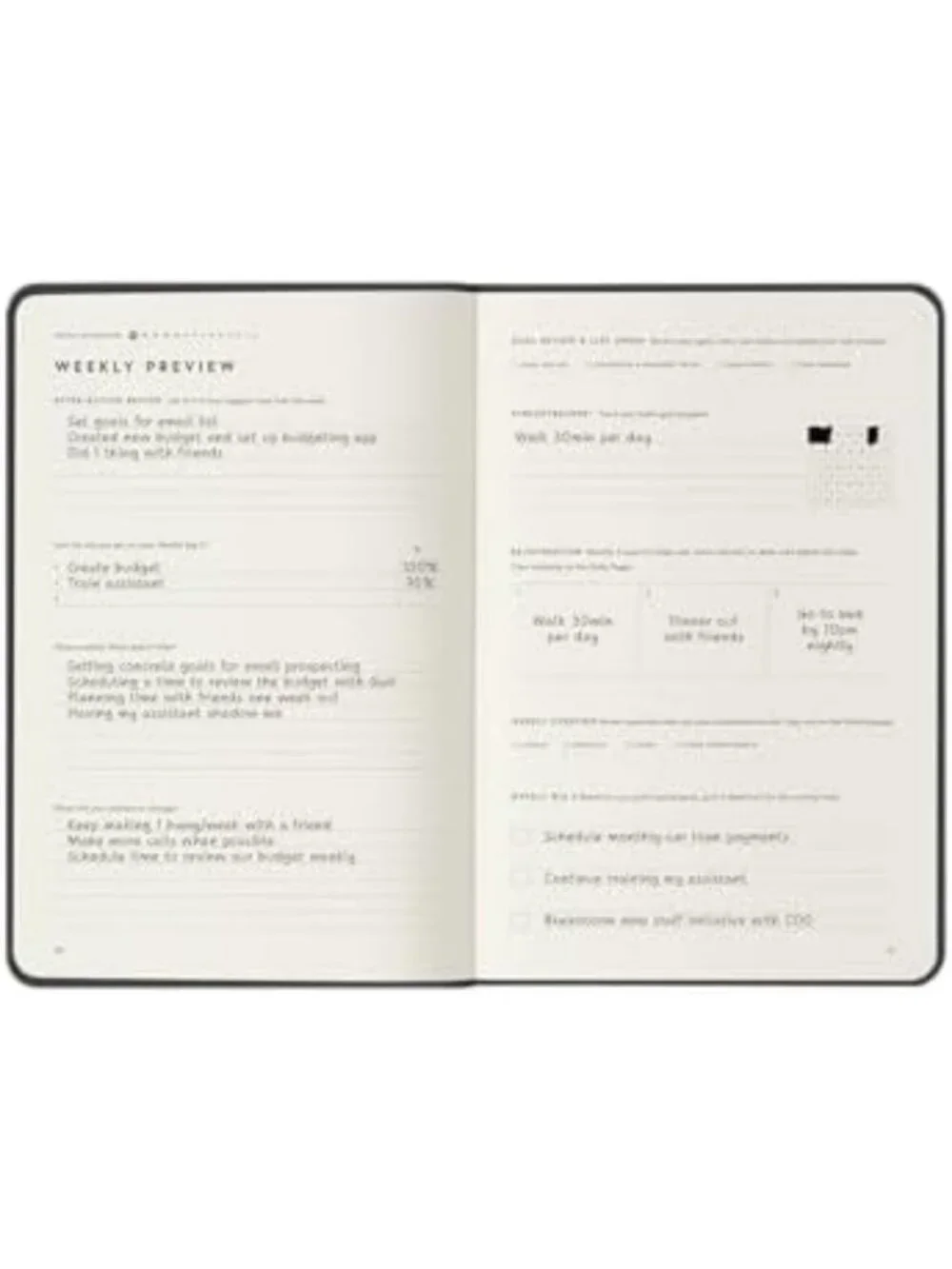 Gray Linen Daily Planner - Boost Focus, Reduce Overwhelm & Achieve Goals